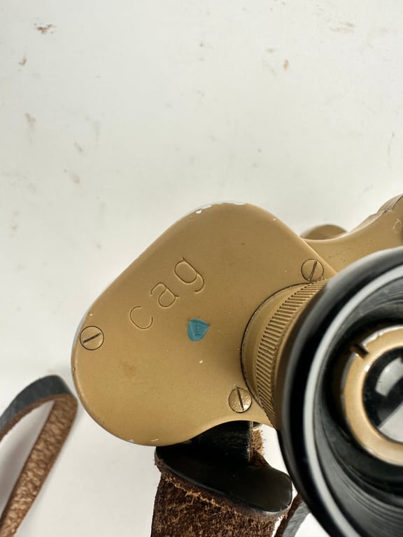 German WW2 Tan 6x30 Binoculars "cag"