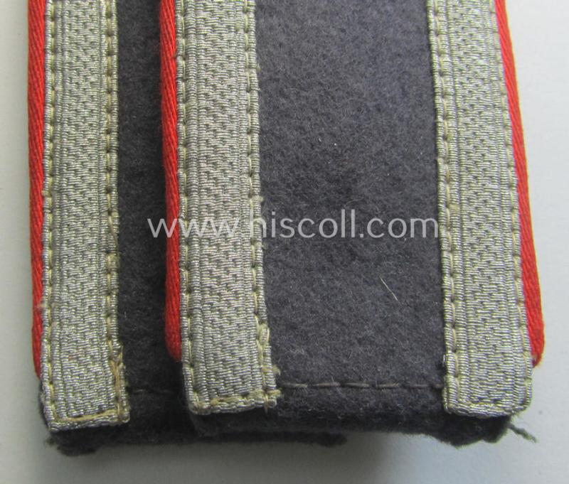 Pair of WH (Luftwaffe), early-war-period- (and I deem 'tailor-made') NCO-type shoulderstraps as was intended for usage by an: 'Unteroffizier eines Flakartillerie-Abteilungs o. Rgts.'