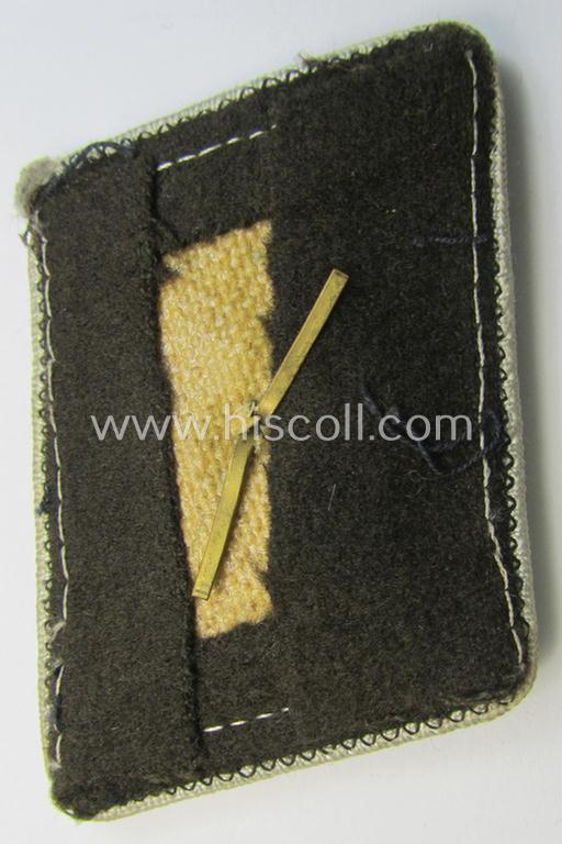 Attractive - regrettably single but nevertheless rarely found! - so-called: 'OT'- (ie. 'Organisation Todt'-) related, brown-coloured- and/or woolen-based, 'high-ranked' officers'-type collar-tab as was intended for an: 'OT-Oberbauleiter'