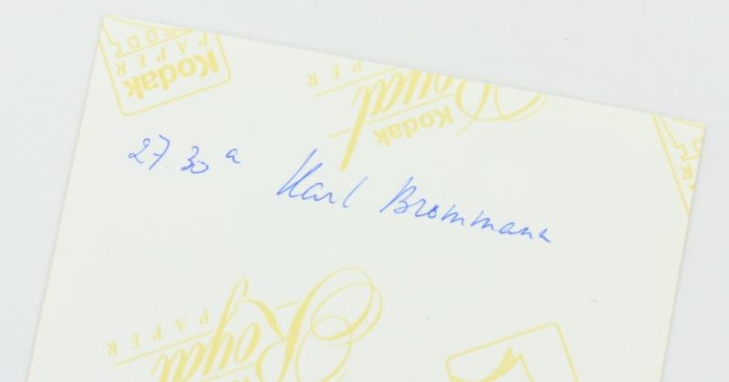 Signature of Waffen-SS Member 'Karl Brommann'