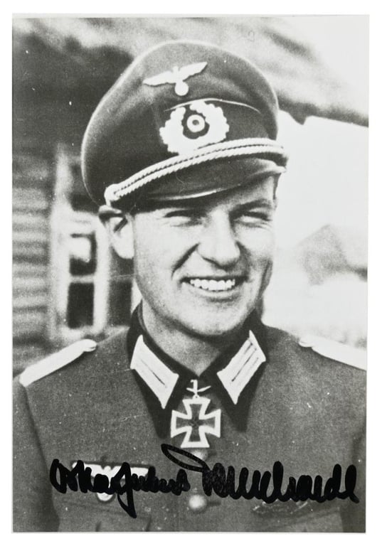 Signature of Wehrmacht Heer KC Recipient 'Oskar-Hubert Dennhardt'