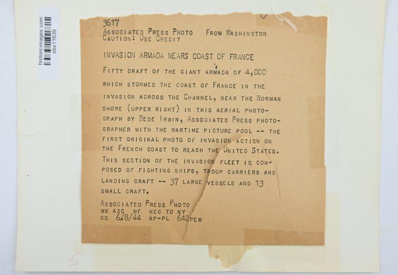 US WW2 D-Day Press Photo 6 June 1944
