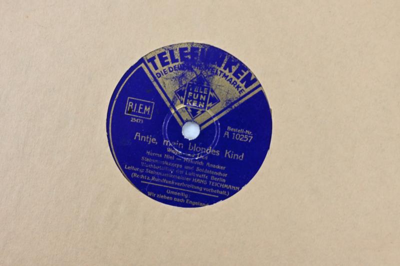 German Third Reich Era Music Record 'Wachbattalion der Luftwaffe Berlin'