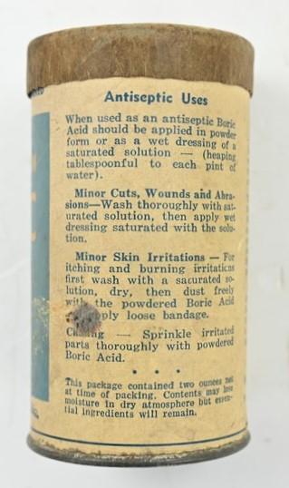 US WW2 Period Boric Acid Pack