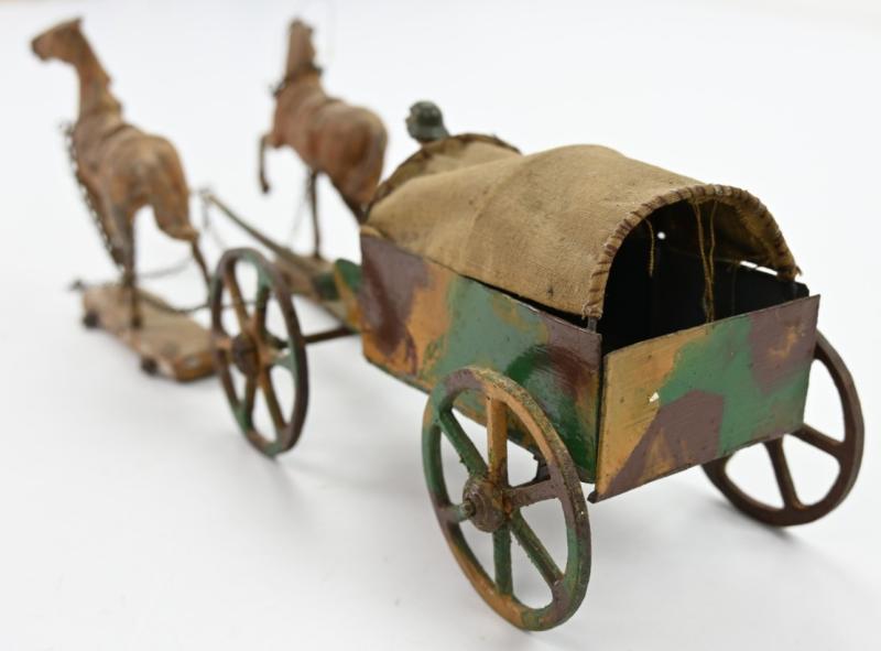 German Wehrmacht Lineol Horse Drawn Ammo Wagon