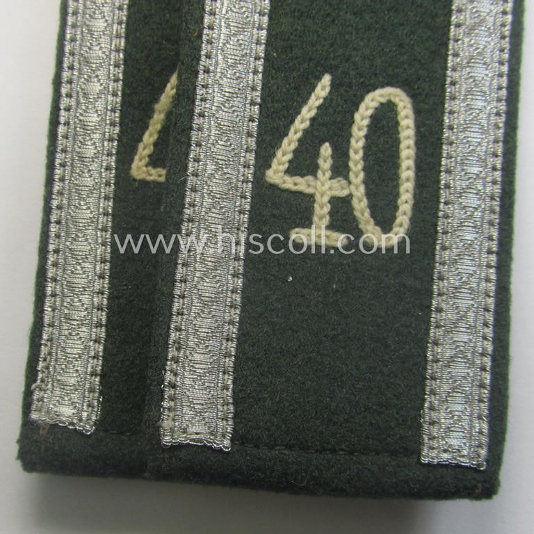 'Virtually mint' pair of WH (Heeres) neatly 'cyphered' ('M36'- ie. 'M40'-pattern and/or pointed-style) NCO-type shoulderstraps: 'Uffz. des Infanterie-Rgts. 40'