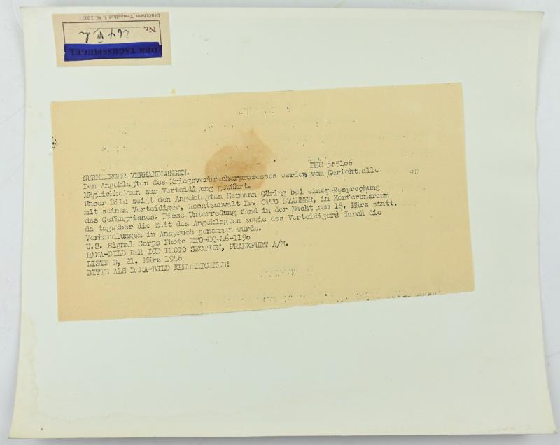 Allied Nuremberg War Trails Picture 'Hermann Göring'