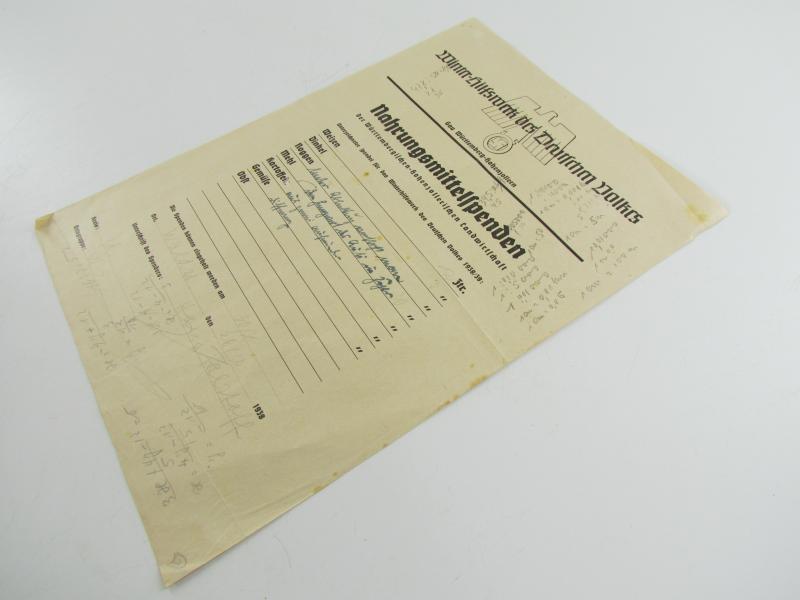 WHW ( Winterhilswerk ) Document