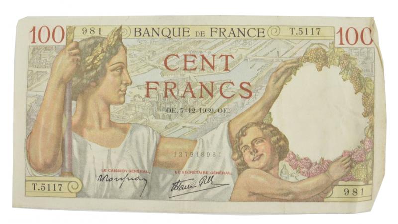 French WW2 Banknote
