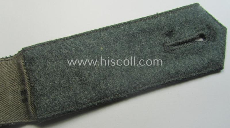 Single, WH (Heeres) EM-type (ie. 'M36-/M40'-pattern- and 'pointed styled-') 'cyphered' shoulderstrap as was intended for usage by a: 'Soldat des Gebirgsjäger-Rgts. 99'