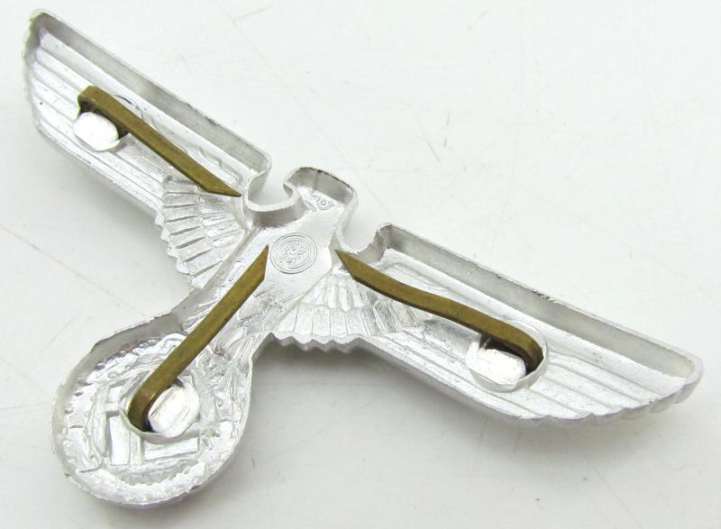 NSDAP visor cap eagle in aluminum by RZM M1/44