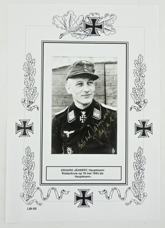 Signature of Luftwaffe KC-OLC&S Recipient 'Erhard Jähnert'