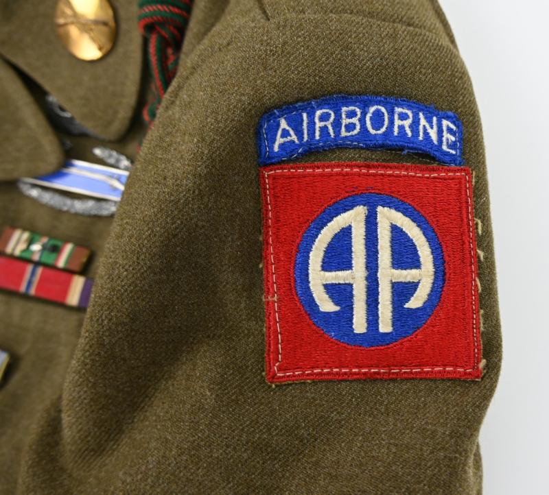 US WW2 82nd Airborne Division 325th GIR IKE Service Jacket & Garrison Cap