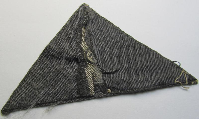 Attractive, German Red Cross (ie. 'Deutsches Rotes Kreuz' or 'DRK') greyish-coloured- and/or (typically) triangular-shaped arm-eagle entitled: 'Kassel - Stadt 1' as was executed in the neat 'BeVo'-weave pattern