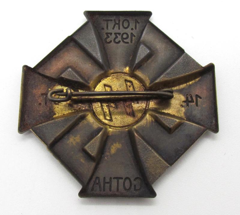 1933 SS 14. Standarte Gotha Event Badge...Rare