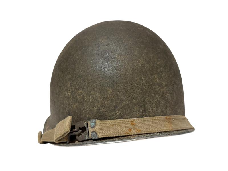 US M1 Fixed Bale Battle Damage Helmet Shell