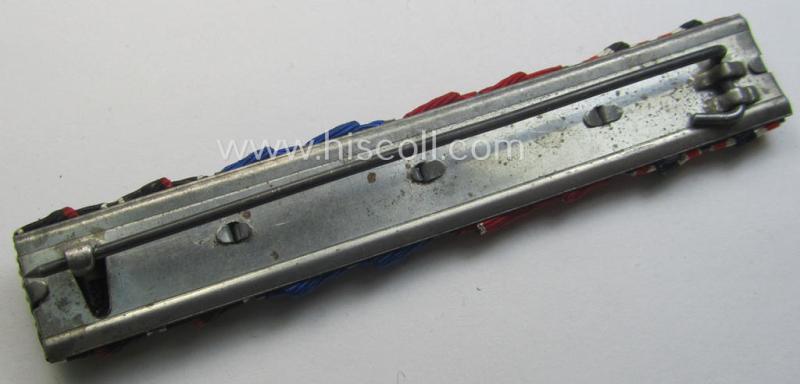 4-pieced, WWII- (ie. TR-) period ribbon-bar (ie. 'Feld- o. Bandspange') showing various WWII-period awards (amongst which a Czech 'Anschluss'-medal with attached detailed 'PB'-bar)