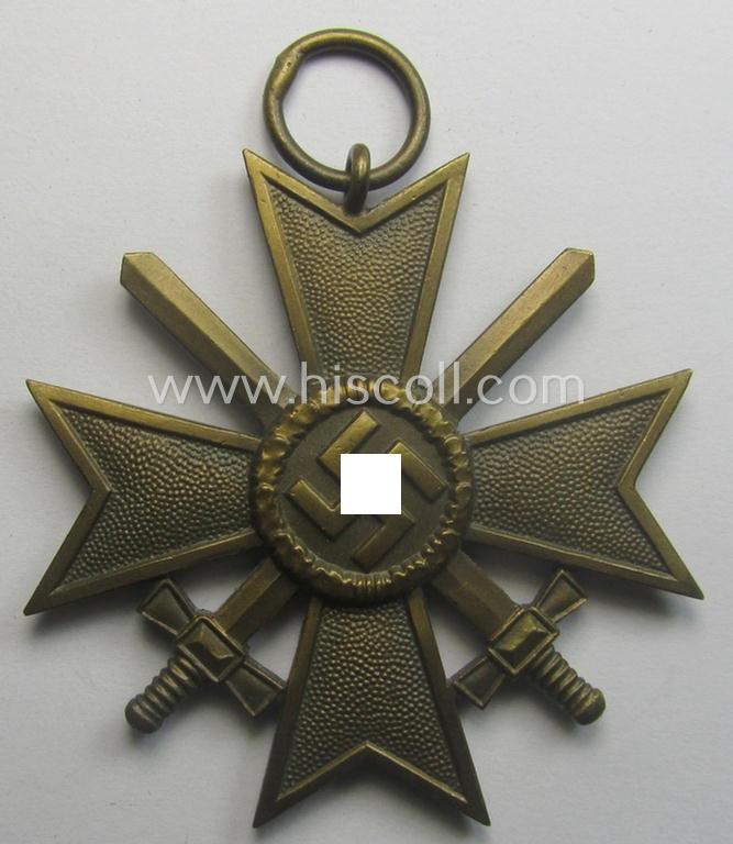 Medal-set: 'KvK 2. Klasse m. Schwn.' being a non-maker-marked specimen that came stored in its period pouch by the 'Hersteller': 'Carl Forster & Graf - Schwäb. Gmund'