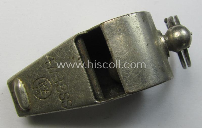 Superb - and actually never before encountered and with certainty seldomly seen! - nickle-chrome-based service-flute (ie. 'Dienstflöte') being a nicely preserved example that shows the stamped-designation: '47/38 SS' on its top