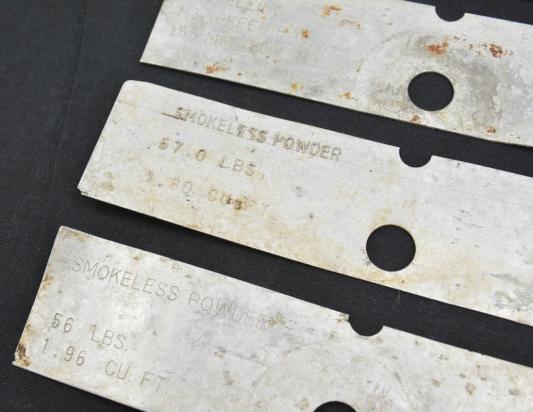 US WW2 Gun-powder Bag-tags