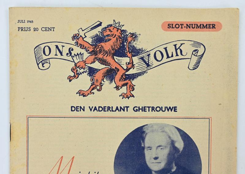 Dutch WW2 Resistance Magazine 'Ons Volk' 1945