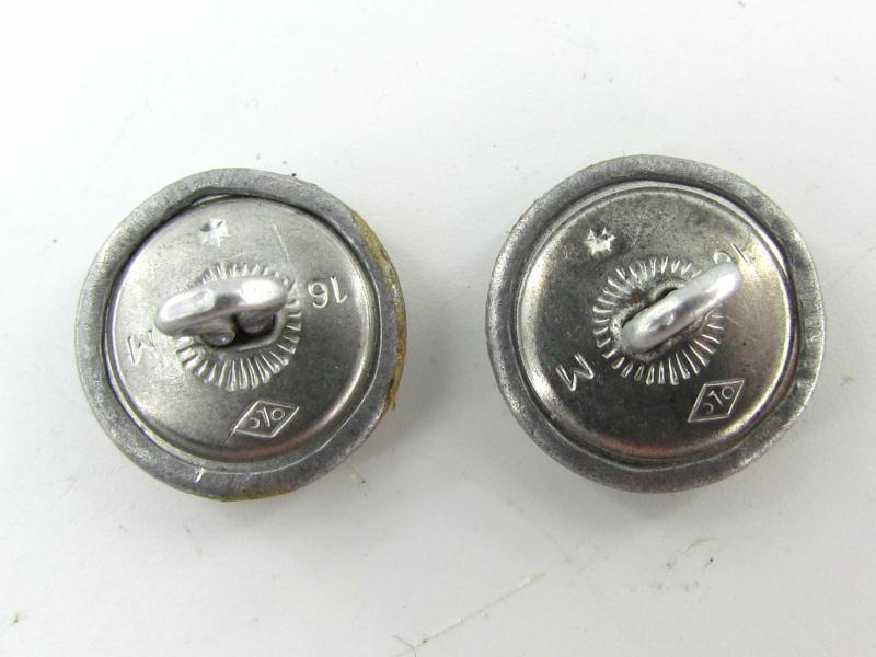 2x Wehrmacht, Luftwaffe general's or NSDAP 16 mm buttons