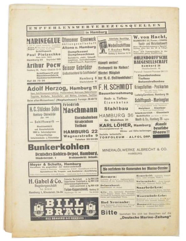 German KM Magazine 1936