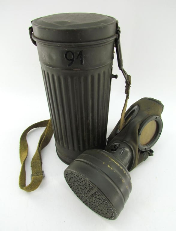 WH/SS Gasmask Cannister With Contents