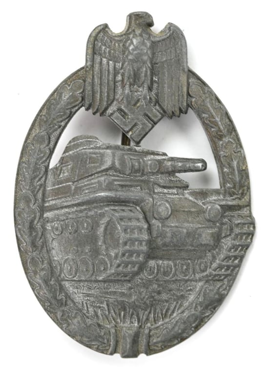 German Panzer Assault Badge in Silver