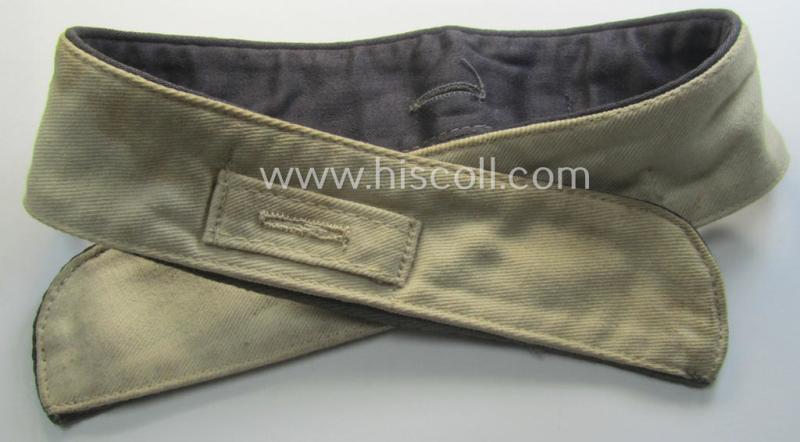 WH (Luftwaffe) bluish-coloured- and/or 'standard-issue'-pattern so-called: 'Kragenbinde' (or: uniform inner-collar) being a regular-issued (and non-maker-marked) example that comes in a hardly used- nor worn, condition