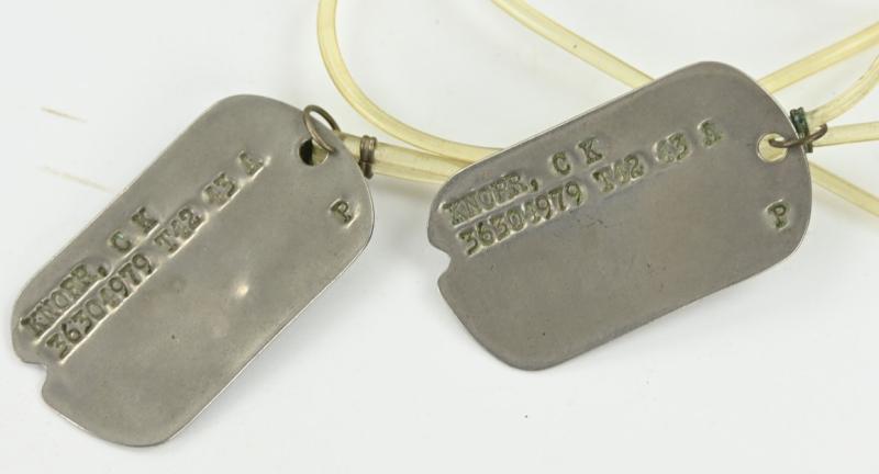 US WW2 Dog-tag Set 'C.W. Knorr''