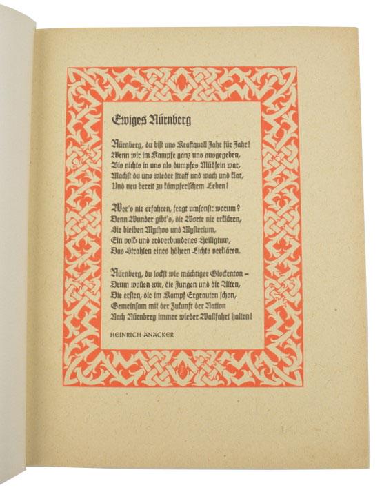 German Reichstagung in Nurnberg 1938 Book