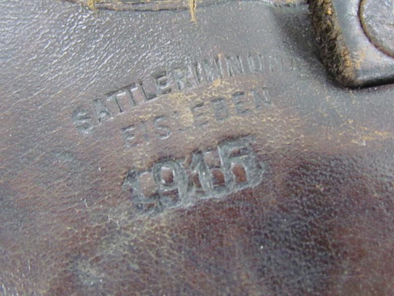 WW1 Hardshell P08 Luger Holster Dated 1915