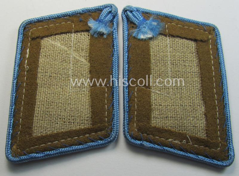 Fully matching pair of N.S.D.A.P.-type collar-patches (ie. 'Kragenspiegel für pol. Leiter') being a pair as was intended for an: 'N.S.D.A.P.-Hauptstellenleiter' at 'Orts'-level that is void of an 'RzM'-etiket
