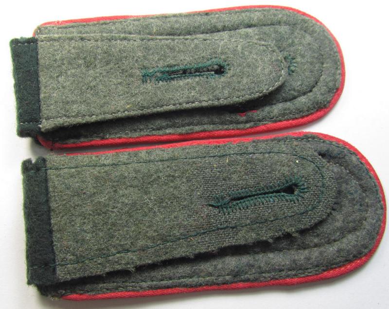 Attractive - and fully matching! - pair of WH (Heeres), early-war-period- (ie. 'M36'- ie. 'M40'-pattern, 'tailor-made') NCO-type shoulderstraps as was intended for usage by an: 'Unteroffizier eines Panzerjäger-Abts.'