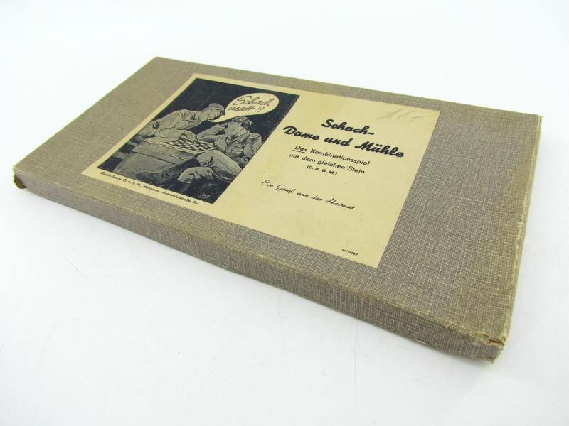 Wehrmacht 'Schach-Dame und Mühle' Fieldpost Boardgame