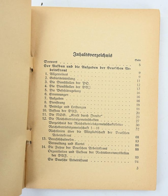 German DAF Organisation Booklet