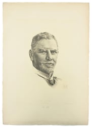 German Portrait Print/Litho of Admiral Graf von Spee...