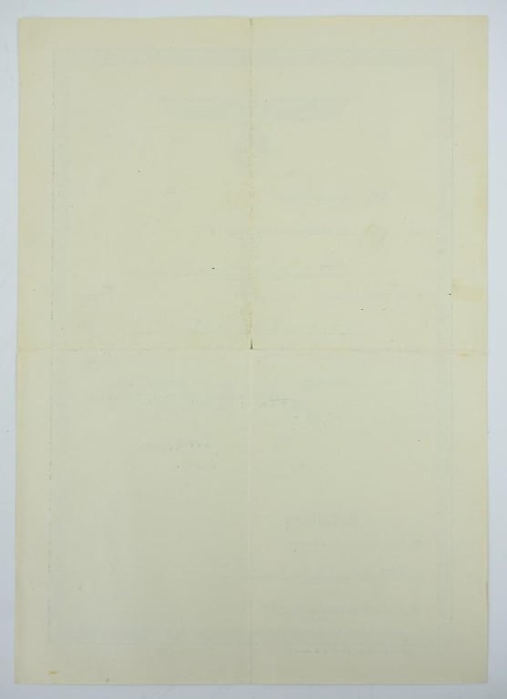 German WH Streifendienst Rank Promotion Certificate
