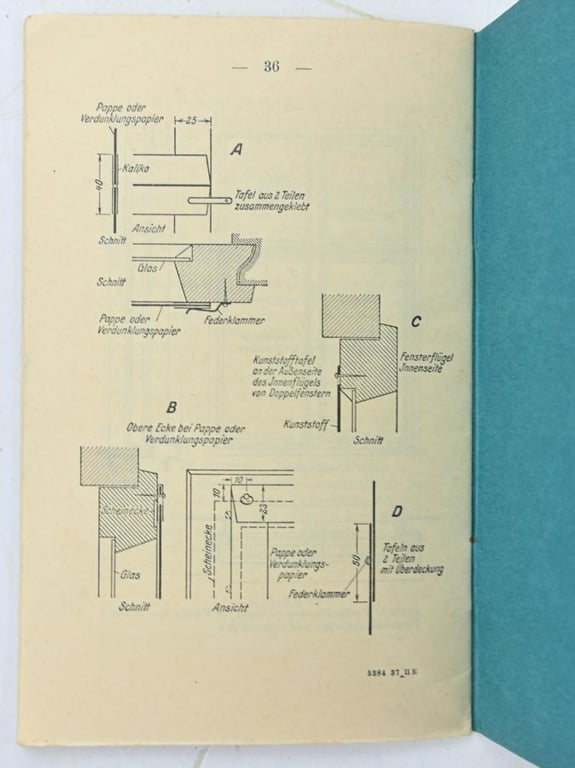 German Luftschutzdienst Booklet 1937
