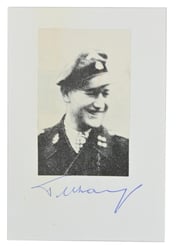 Signature of Waffen-SS Knight's Cross Recipient 'Eberhard Telkamp'