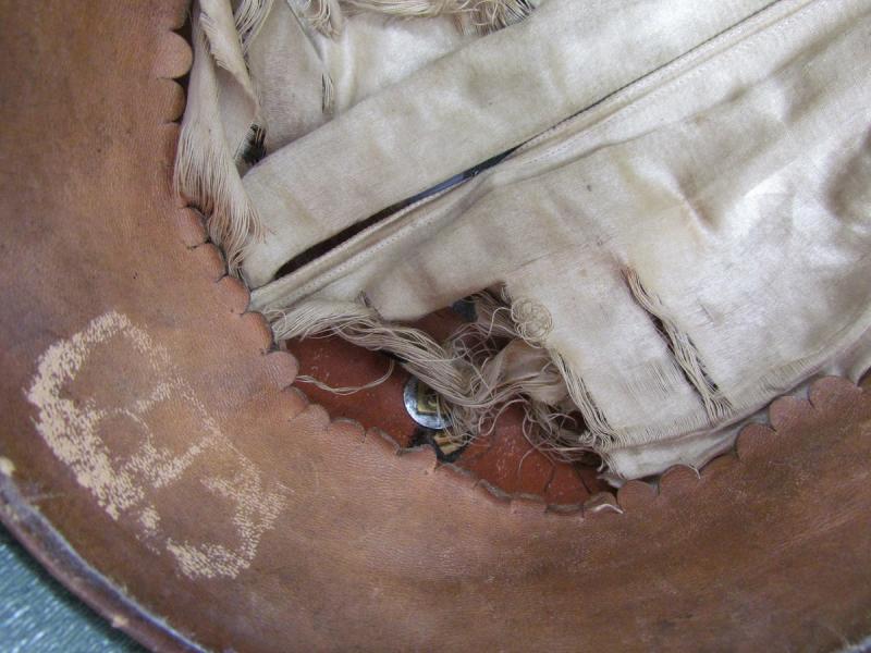 German officers spike helmet ( Pickelhaube ) Artillery Franco-Prussian war