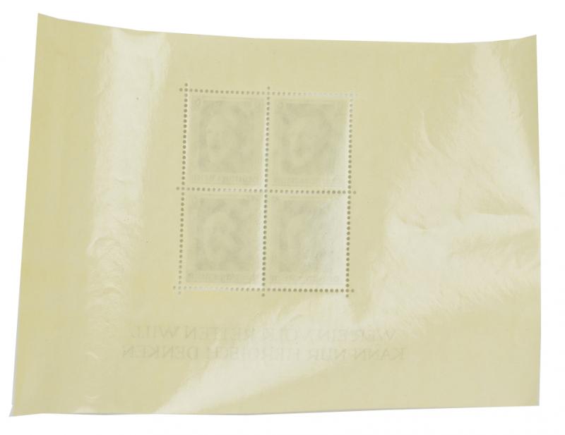 German Stampcard 'Wer ein Volk Retten will Kann nur Heroisch Denken'