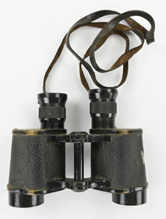 British WW2 Blanco Binocular Case with Bino