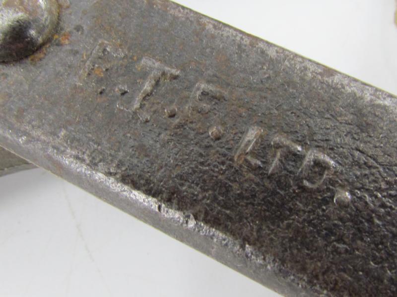 British WWII Wire Cutter in ( Blancoed ) Webbing Cover