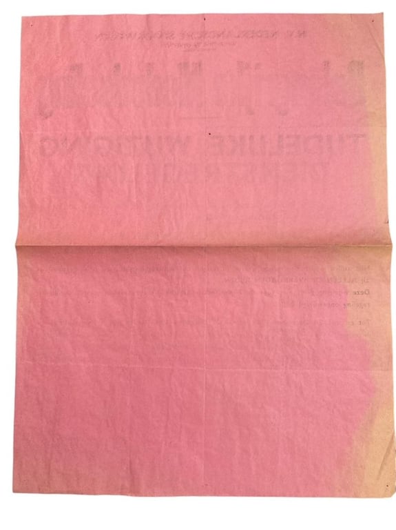 Original Dutch Railway Leaflet : Belangrijke Mededeeling