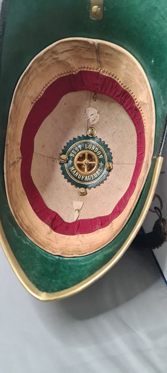 1903 “Sherwood Forester’s  Officers Blue Cloth Helmet.