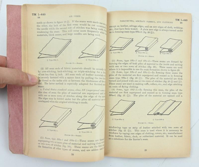 US WW2 Technical Manual TM 1-440 Parachutes, Aircraft Fabrics and Clothing.