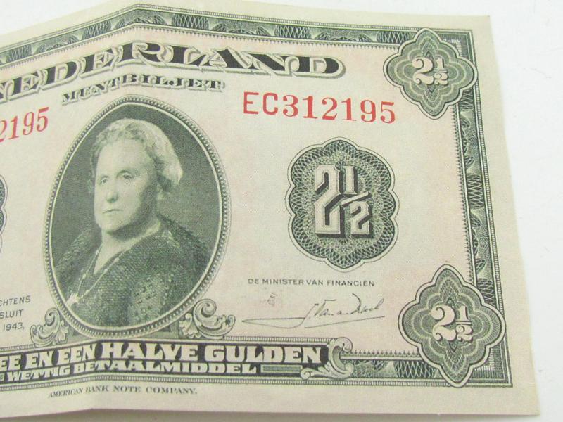 WWII money from the Netherlands 1943