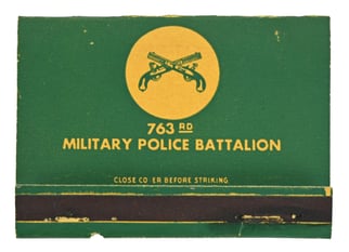 US WW2 763rd MP Battalion Match Box